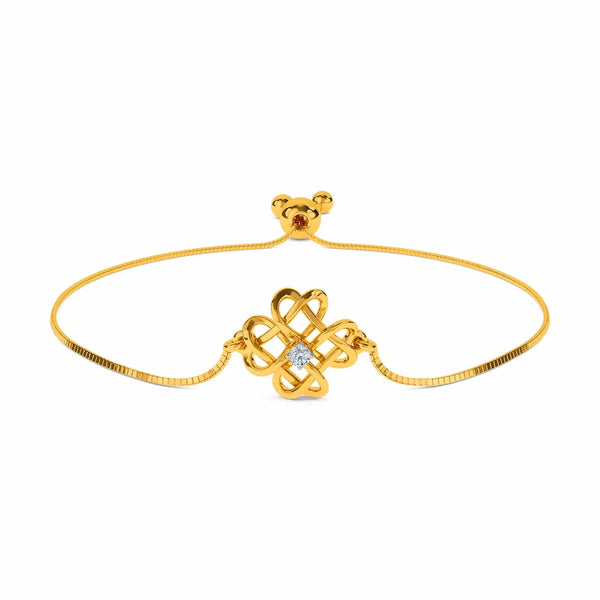 Amelia Adjustable Bracelet – Elegant 18K Gold & Diamond Bracelet