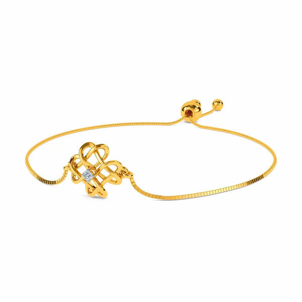 Amelia Adjustable Bracelet – Elegant 18K Gold & Diamond Bracelet