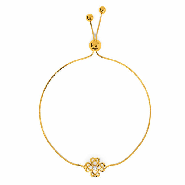 Amelia Adjustable Bracelet – Elegant 18K Gold & Diamond Bracelet