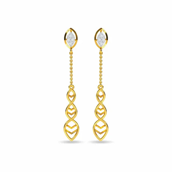 Celeste 18K Gold Diamond Drop Earrings