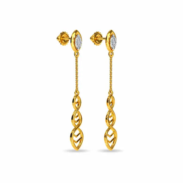 Celeste 18K Gold Diamond Drop Earrings