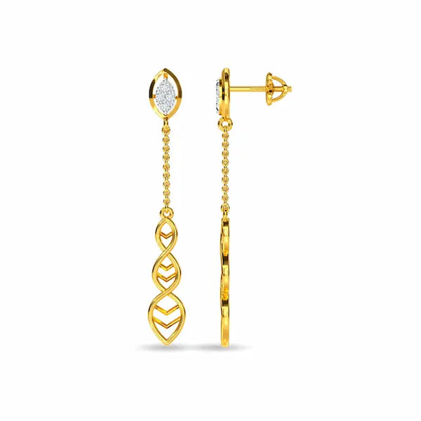 Celeste 18K Gold Diamond Drop Earrings