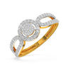 Radiant Cluster Diamond Halo Ring in 14K Gold