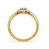 Radiant Cluster Diamond Halo Ring in 14K Gold