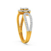 Radiant Cluster Diamond Halo Ring in 14K Gold