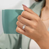 Radiant Cluster Diamond Halo Ring in 14K Gold