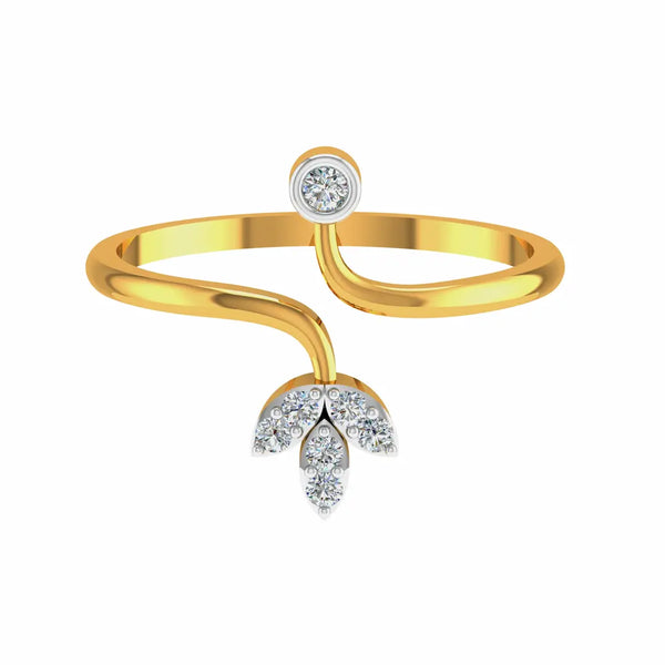Lioray Ring – Contemporary 18K Gold & Diamond Statement Ring