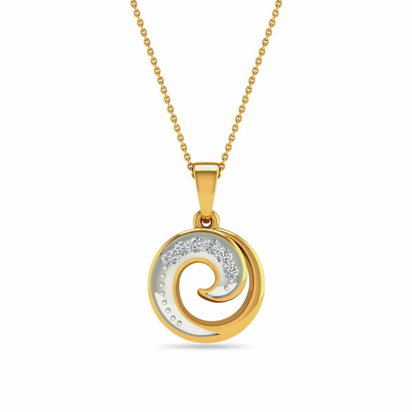 Brynnis Pendant – Elegant 18K Gold & Diamond Neck Charm