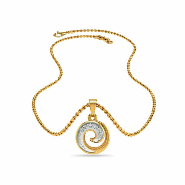 Brynnis Pendant – Elegant 18K Gold & Diamond Neck Charm