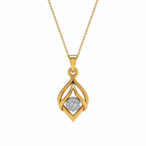 Cariaa Pendant – Elegant 18K Gold & Diamond Necklace
