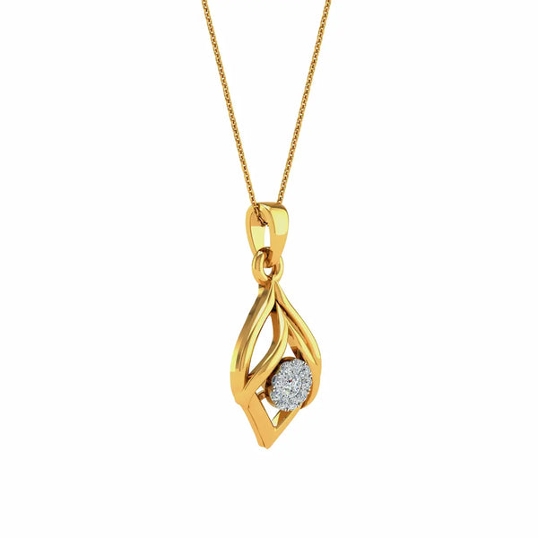Cariaa Pendant – Elegant 18K Gold & Diamond Necklace