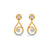 Radiant Swirl Diamond Earrings in 14k Gold