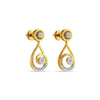 Radiant Swirl Diamond Earrings in 14k Gold