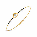 Darya Mangalsutra Bracelet – Elegant 18K Gold & Diamond Hand Chain