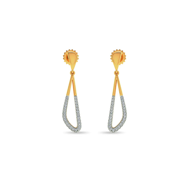 Aspasia Earrings – Graceful 18 Karat Gold Diamond Drop Earrings
