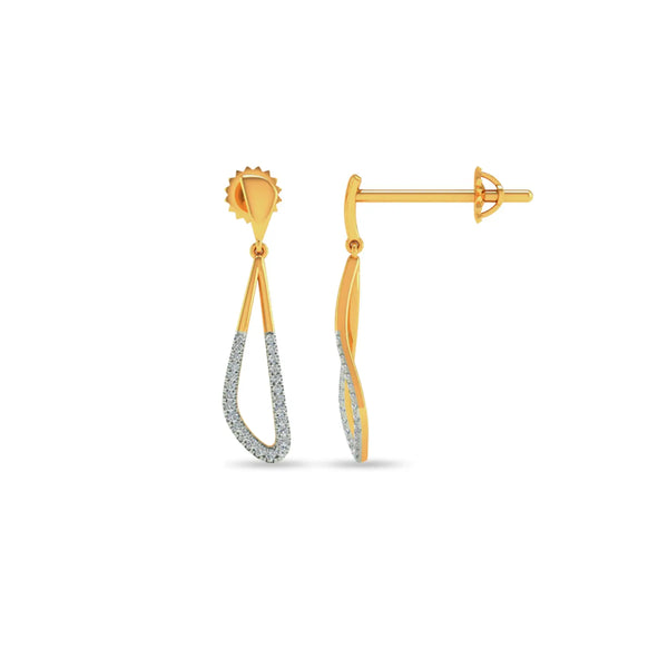 Aspasia Earrings – Graceful 18 Karat Gold Diamond Drop Earrings