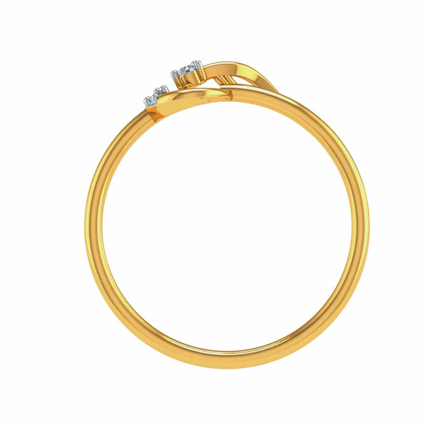 Eerika Ring – Refined 18K Gold Diamond Statement Band