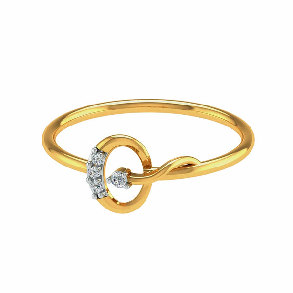 Eerika Ring – Refined 18K Gold Diamond Statement Band