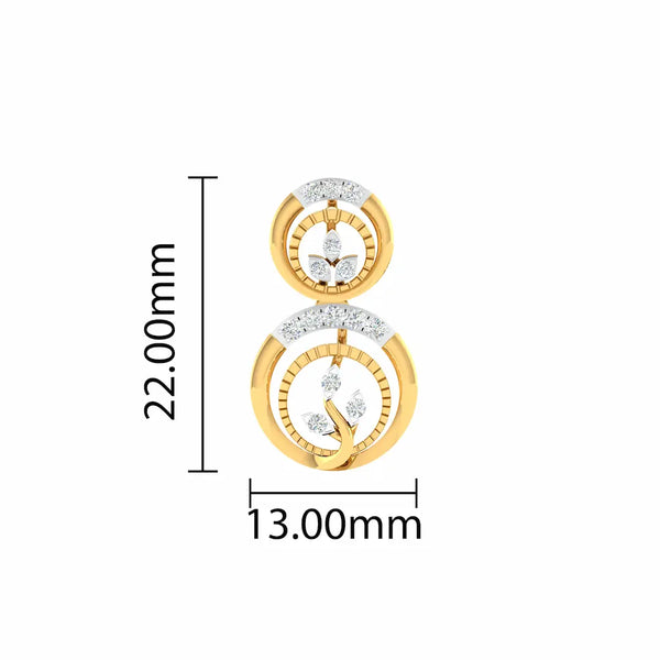 Ursia Earrings – Elegant 18K Gold & Diamond Studs