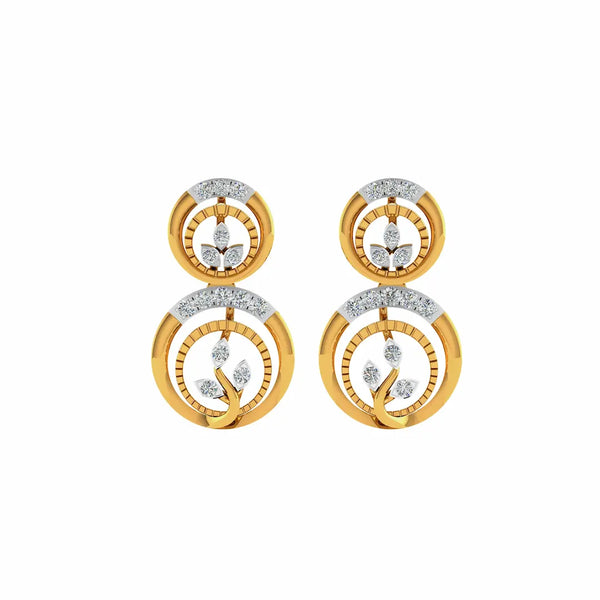 Ursia Earrings – Elegant 18K Gold & Diamond Studs