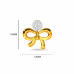 Elegant Diamond Bow Stud Earrings – 18K Gold