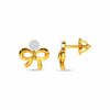 Elegant Diamond Bow Stud Earrings – 18K Gold