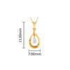 Kristica Pendant – Elegant 18K Gold & Diamond Pendant