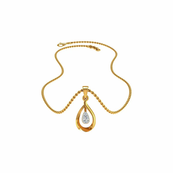 Kristica Pendant – Elegant 18K Gold & Diamond Pendant