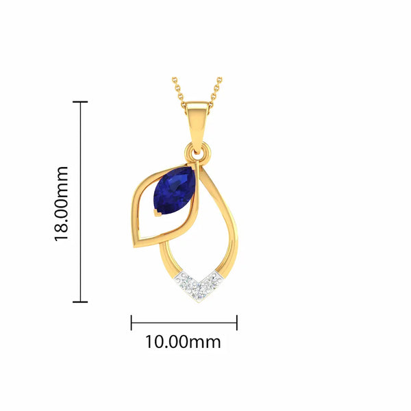 Dorisa Pendant – Elegant 18K Gold & Diamond Necklace