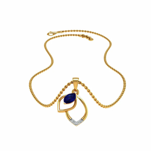Dorisa Pendant – Elegant 18K Gold & Diamond Necklace
