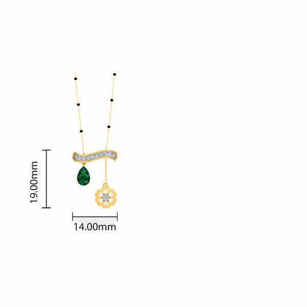Elvanna Mangalsutra – Radiant 18K Gold & Diamond Traditional Necklace