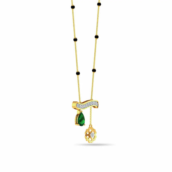 Elvanna Mangalsutra – Radiant 18K Gold & Diamond Traditional Necklace
