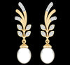 Ethereal Plume: 18K Gold, Diamond & Gemstone Earrings